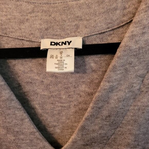 DKNY, Dress, Top, Gray and white, 3X, - Picture 2 of 6